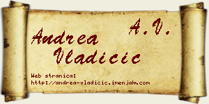 Andrea Vladičić vizit kartica